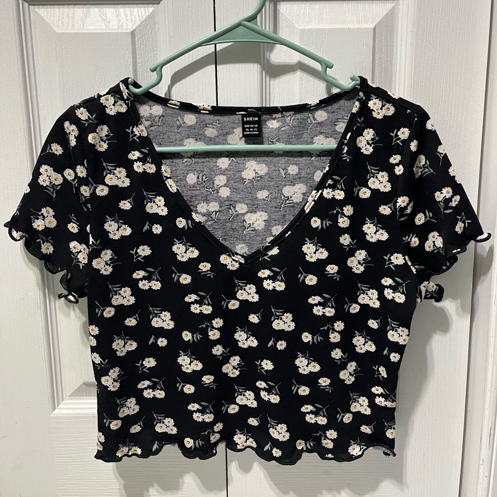 Shein Floral Crop Top